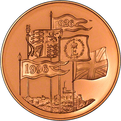 Reverse of the 1996 Proof Five Pounds Gold Coin