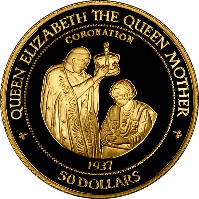 Reverse of 1996 Solomon Islands Gold $50
