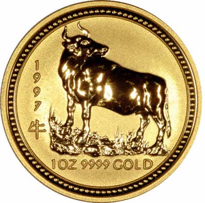 Ox Reverse of a 1997 Australian Gold Coin