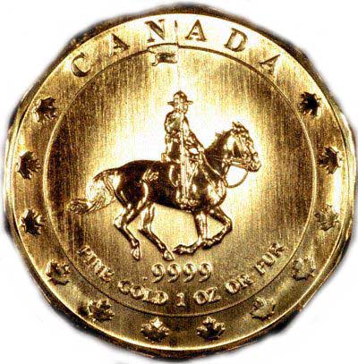 Reverse of 1997 Gold Mountie