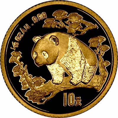 Reverse of 1997 Tenth Ounce Chinese Gold Panda