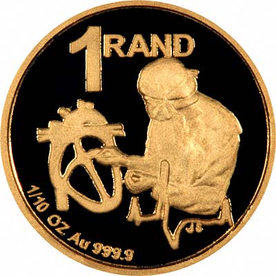 Reverse of 1997 South African Proof One Rand