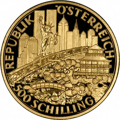Reverse of 1998 Austrian 500 Schillings