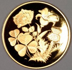 Flowers of the Founding Nations on Reverse of 1998 Canadian 350 Dollars