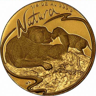 Reverse of 1998 Natura Quarter Ounce Gold Coin