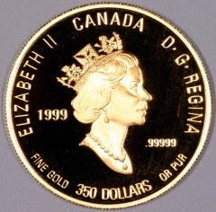 Obverse of Canadian $350 Gold Proof Coins