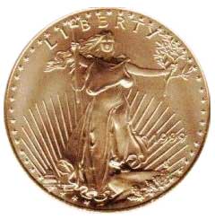 Obverse of 1999 US Gold Eagle