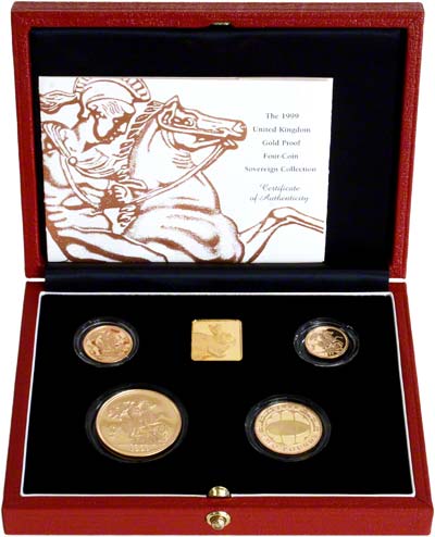 1999 Four Coin Sovereign Set in Presentation Box