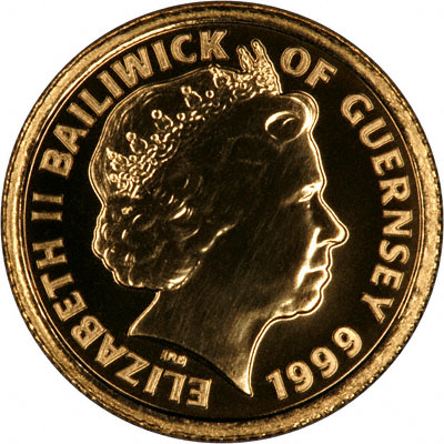 Obverse of 1999 Guernsey Five Pounds