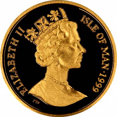 Obverse of 1999 Manx Gold Crown
