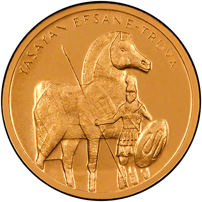 1999 Turkey 7,500,000 Lire Gold Coin Reverse