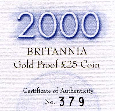 2000 1/4oz Britannia in Box
