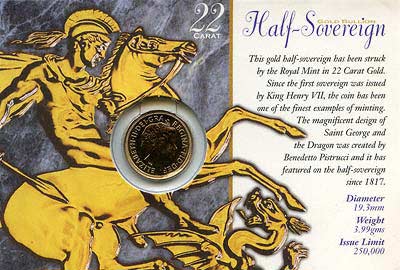 Our 2000 Gold Bullion Half Sovereign Reverse Photograph