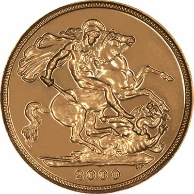Reverse of 2000 Uncirculated Sovereign