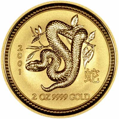 2001 Year of the Snake Australian One Ounce Gold Coin