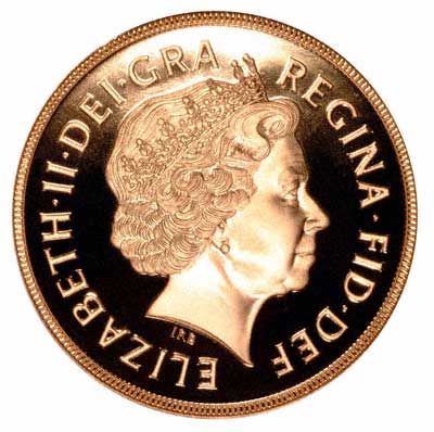 Obverse of Gold Proof Two Pound