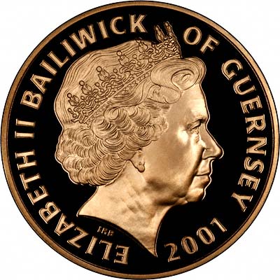 Obverse of 2001 Guernsey Gold £5
