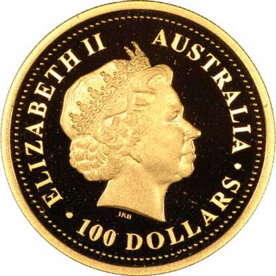 Obverse of One Ounce Gold Proof Nugget