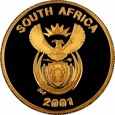 Obverse of 2001 South African Proof 2 Rand