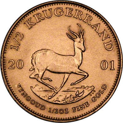 Reverse of 2001 Half Ounce Gold Krugerrand