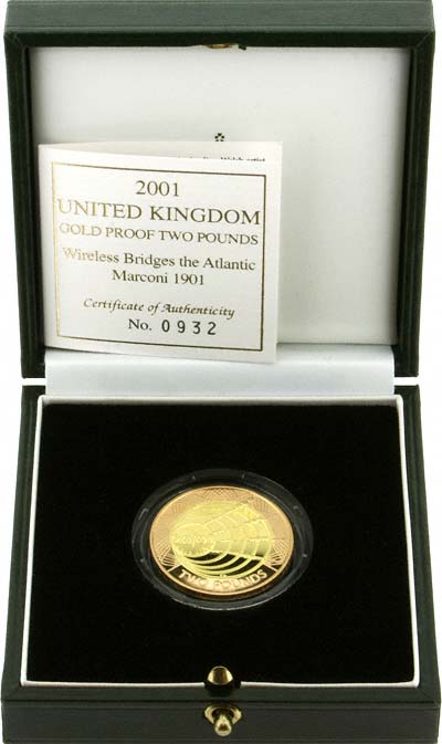 Marconi Gold £2 Coin with Presentation Box