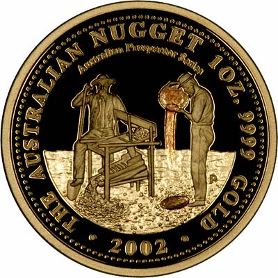 Reverse of One Ounce Gold Proof Nugget