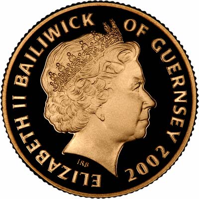 Obverse of 2002 Guernsey Gold Proof £25