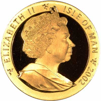 Obverse of 2002 Manx Gold Coins