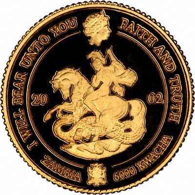 Reverse of 2002 Zambian Gold 6,000 Kwachas