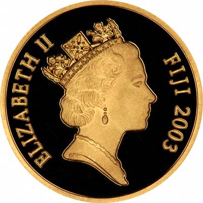 Obverse of 2003 Fiji Gold 10 Dollars