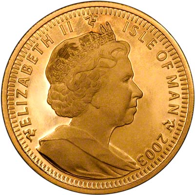 Obverse of 2003 Manx Gold Crown