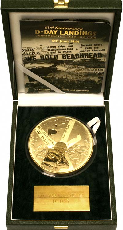 2004 Alderney D-Day Landings Gold £1,000 Proof Coin in Box