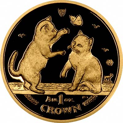 Reverse of 2004 Manx Gold Crown