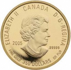 Obverse of 2005 Canadian 350 Dollars