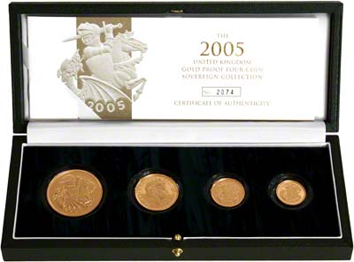 2005 Four Coin Sovereign Set in Presentation Box