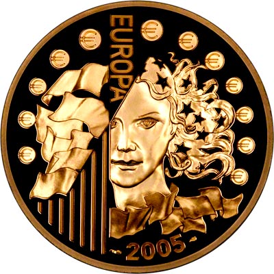 Obverse of 2005 Gold Fifty Euros