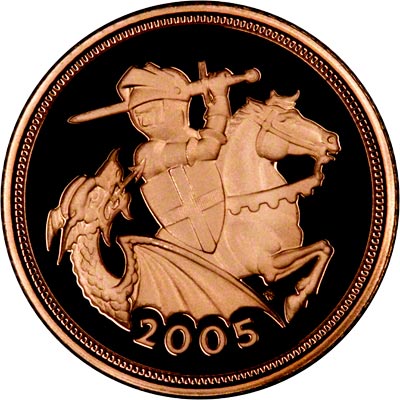 Reverse of 2005 Half Sovereign