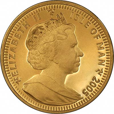 Obverse of 2005 Manx Gold Crown