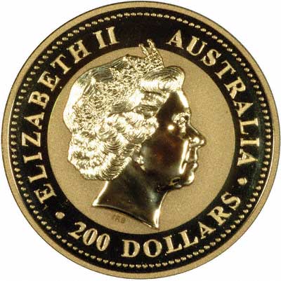 Obverse of 2006 Australian One Ounce Gold Coin
