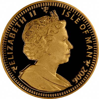 Obverse of 2006 Manx One Ounce Gold Angel