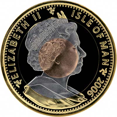 Obverse of 2006 Manx Gold Proof 1 Crown