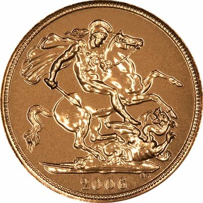 Reverse of 2006 Uncirculated Sovereign