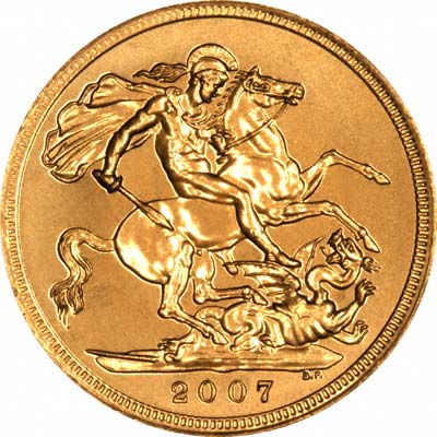 Reverse of 2007 Uncirculated Sovereign