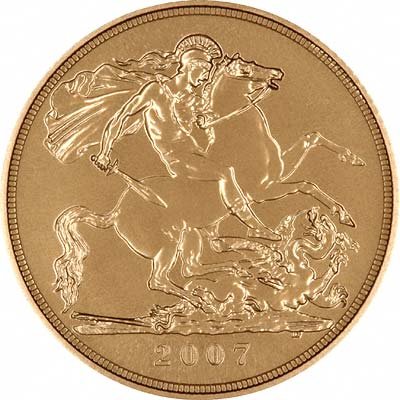 Obverse of 2007 Sovereign