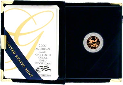 2007 Tenth Ounce Gold Proof Eagle in Presentation Case