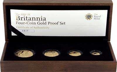 2008 Britannia Four Coin Proof Set in Box