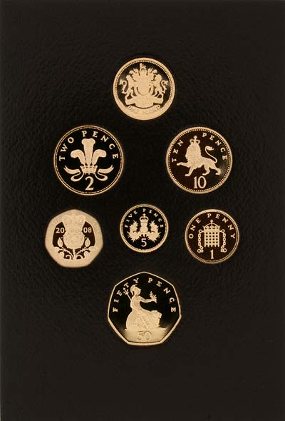 2008 British Gold 'Emblems of Britain' Proof Coin Collection in Case