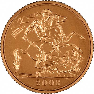 Reverse of 2008 Half Sovereign