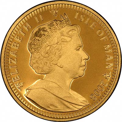 Obverse of 2008 Manx Gold Crown
