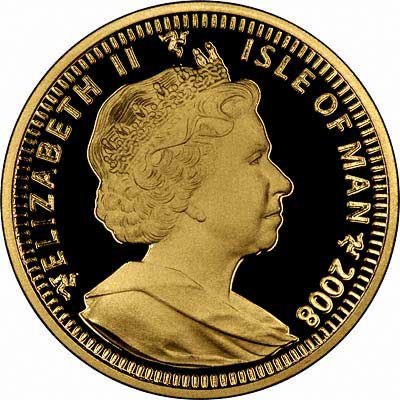 Obverse Design of a 2008 Manx One Ounce Gold Angel Coin